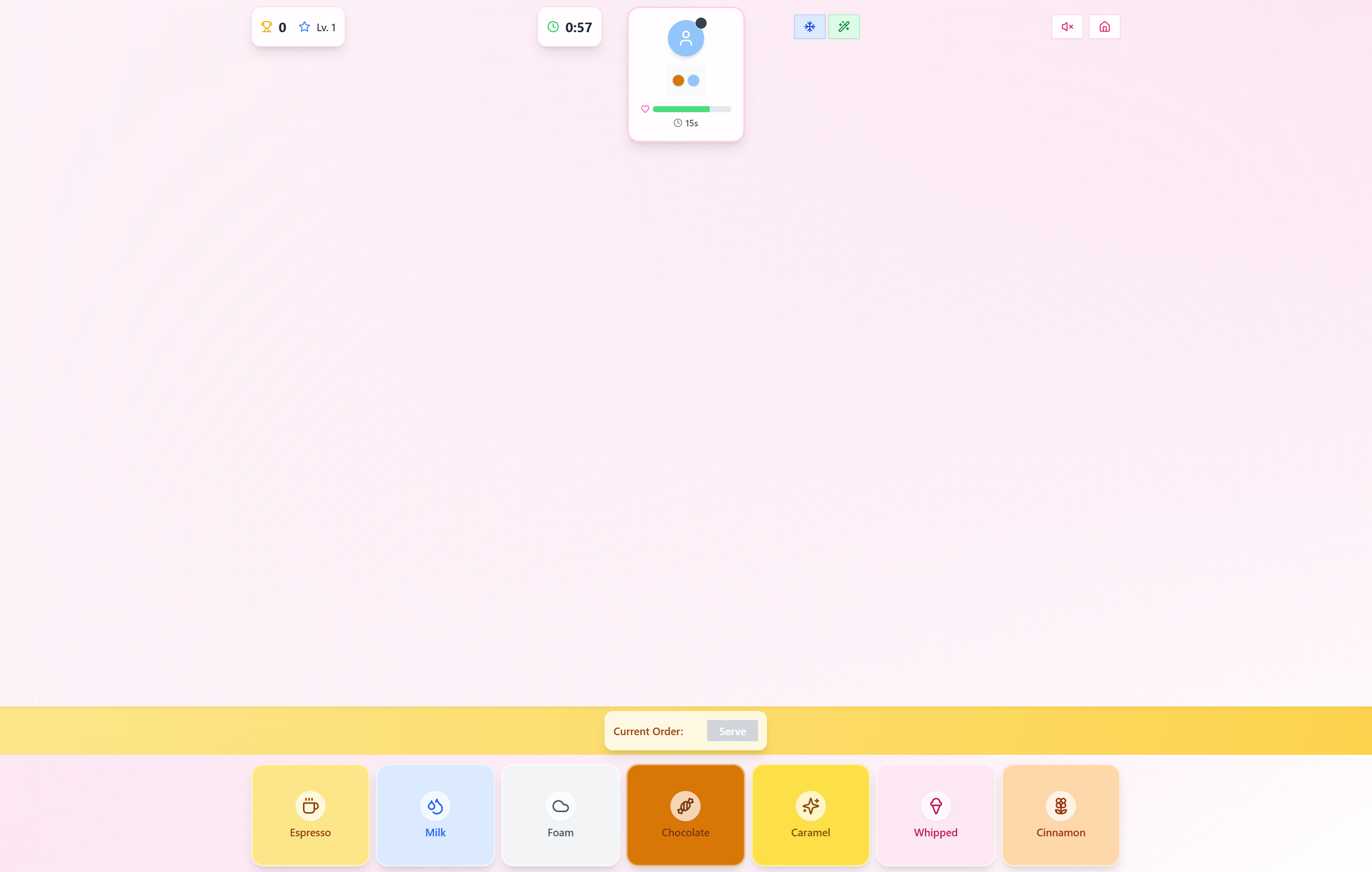 First version of cozy cafe vibecoding